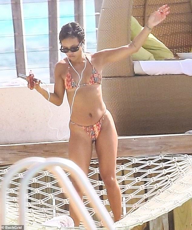 Karrueche Tran shows off her bikini body in Mexico after revealing her secret to staying slender