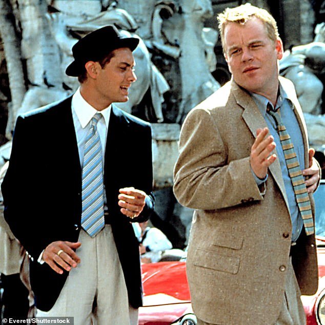 Hoffman (right) closed out the 1990s with one of his most famous pictures, The Talented Mr. Ripley, also starring Matt Damon, Jude Law (left), Gwyneth Paltrow and Cate Blanchett