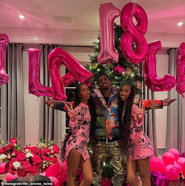 The party comes three months after Diddy was arrested. Despite that, older brother Christian helped them celebrate. He shared photos of them posing in front of balloons, which appeared to spell their names and age, and stunning bouquets of pink flowers