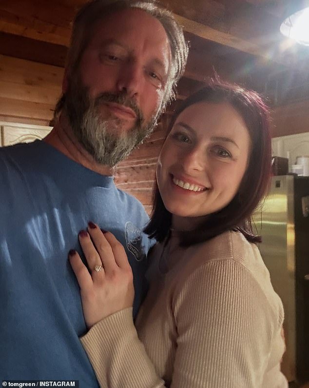 He captioned the post: 'Big news! Amanda and I are engaged! I am the luckiest guy in the world. I love you Amanda. Happy Holidays and Merry Christmas from us to all of you! [four red heart emojis]'