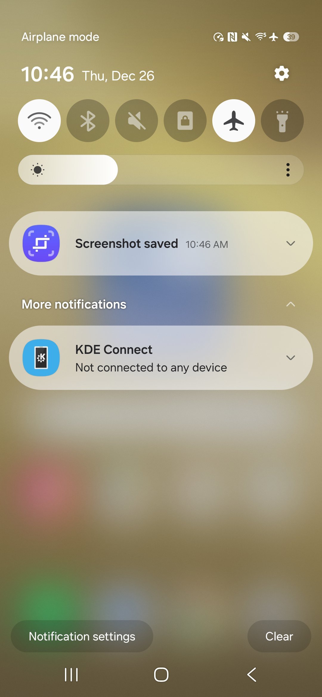 One UI 7 background notifications filtered expanded