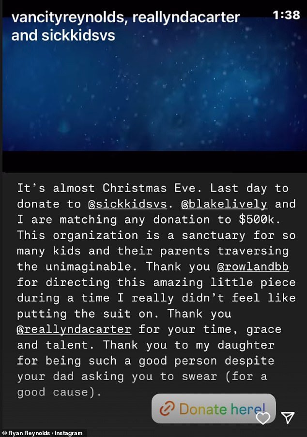 Taking to his Instagram Story the whole caption urged fans to donate