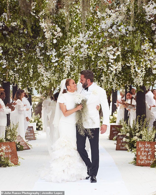 The pair first exchanged vows at the Little White Chapel in Las Vegas on July 16, 2022, before having an official wedding at Ben's estate outside of Savannah, Georgia on August 20, 2022, two years to the day prior to Jennifer's divorce filing