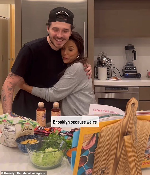 Eva's return to her new home in Spain comes just a week after she showed off her cooking skills alongside Brooklyn Beckham as they collaborated in a new video on Instagram