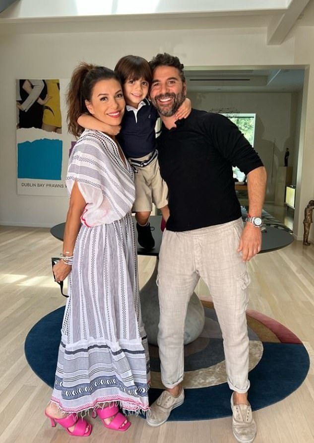 The family have relocated to Marbella from Los Angeles, after purchasing a six-bedroom, seven-bathroom mega mansion on the Spanish coast (pictured with her husband José Bastón)