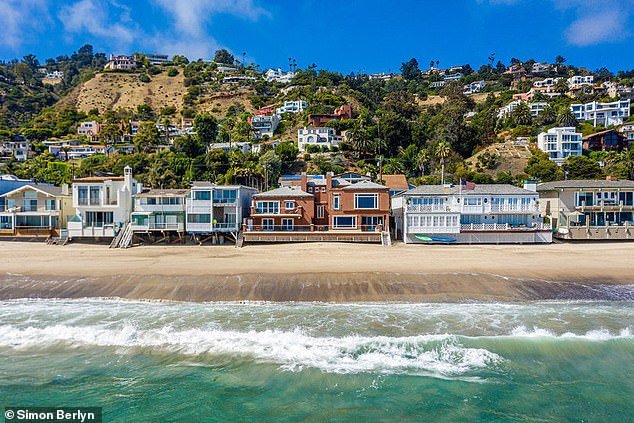 Bridges' home shared a beach with Candy Spelling; (Spelling's home pictured)