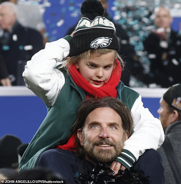 On Sunday, the Maestro star, 50, and his seven-year-old daughter were spotted cheering for the winners of the NFC Championship Game in Philadelphia