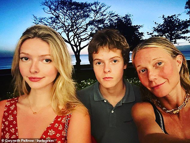 Moses, her youngest child, recently headed off to Brown University in Rhode Island, two years after Apple left for college; The trio seen in an Instagram photo in 2022