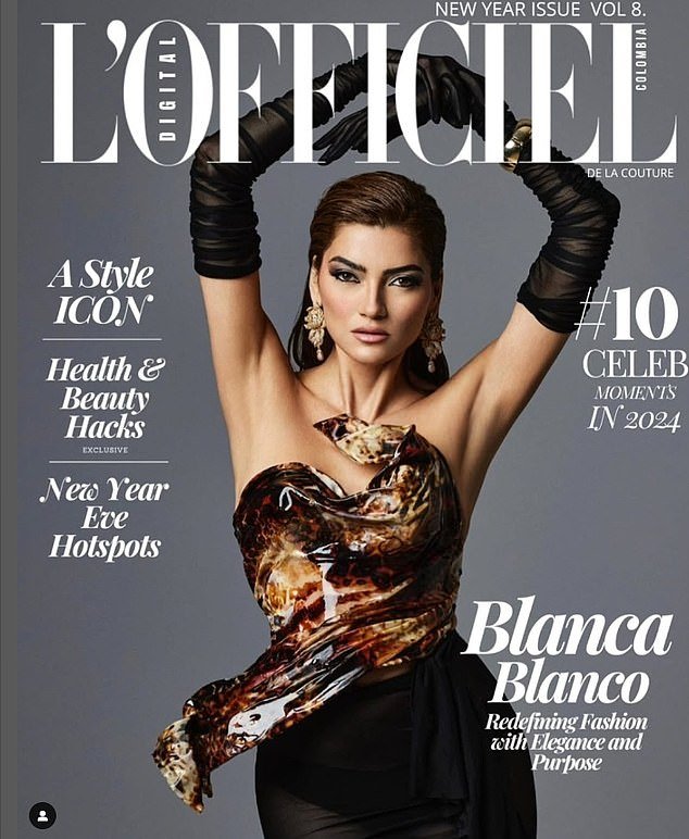 Blanca has landed the January 2025 cover of L'Officiel