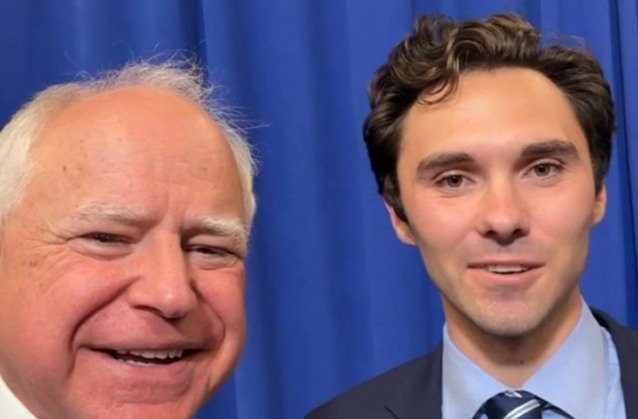 Tim Walz Endorses David Hogg for Vice Chair of the DNC: ‘Courageous Leadership Our Party Needs Right Now’ | The Gateway Pundit