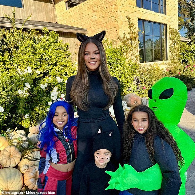 Thompson is the former partner of Khloe Kardashian 40, and shares True (l), six, and Tatum, two with the reality star. Dream (r), eight, seems to spend a lot of time with her aunt, according to the reality star's social media