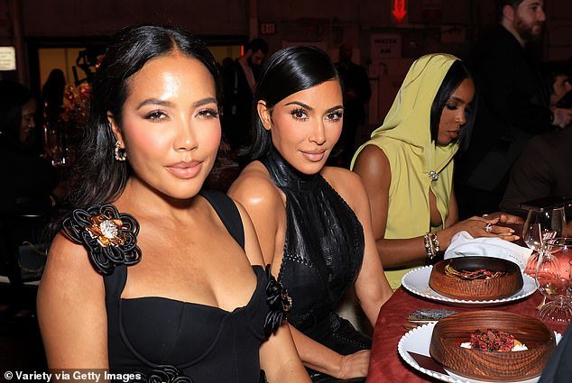 Emma Grede took a seat next to Kim Kardashian and Kelly Rowland