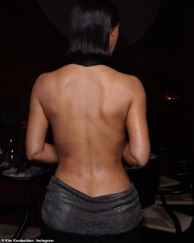 Kim showed off her backside