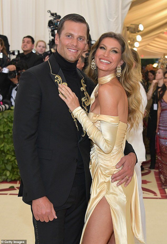 Brady and Bundchen at the Heavenly Bodies: Fashion & The Catholic Imagination Costume Institute Gala at The Metropolitan Museum of Art in NYC in 2018