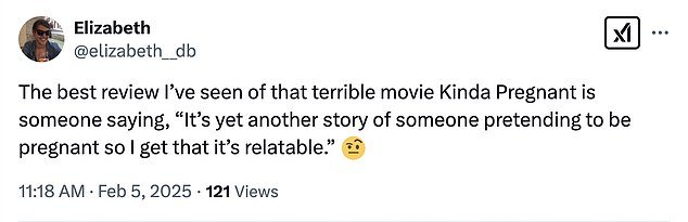 Another person poked fun at the absurd plot of the film while also singling out a ridiculous reaction