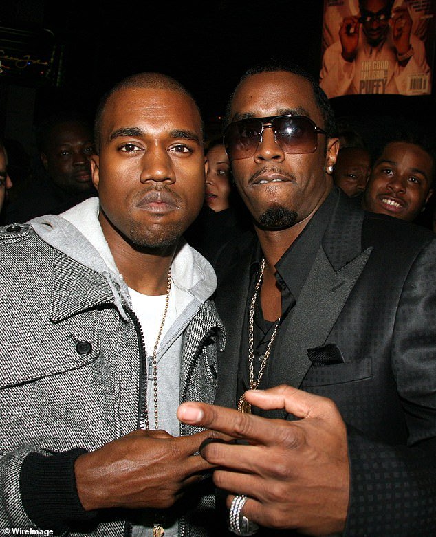 West and Diddy pictured at a Vibe Magazine and Ciroc party in 2006