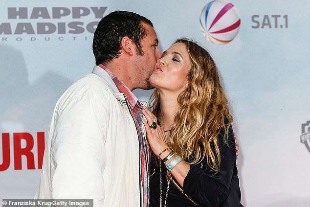 The former child star - turning 50 this month - confessed: 'I mean, I love that Adam Sandler and I are so platonic' (pictured in 2014)