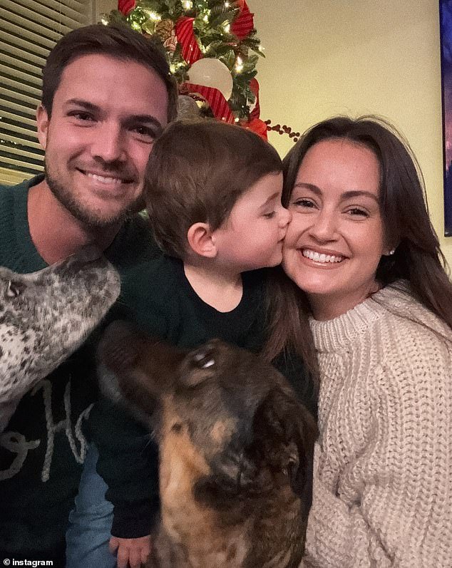 The 33-year-old reality TV star shared the news with a sweet Instagram post featuring pictures with his wife and son Thomas