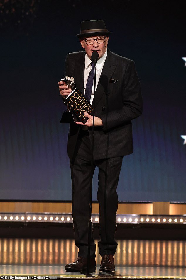 Emilia Pérez delivered another surprising win despite its ongoing controversy thanks to star Karla Sofía Gascón's offensive tweets when it won the Best Foreign Language Film award, which was accepted by director Jacques Audiard (pictured)