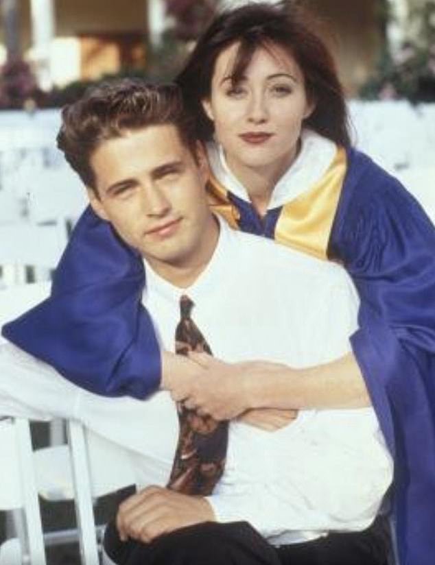 Doherty and Priestly starred as twins Brenda and Brandon Walsh in the hit 1990s night time soap opera Beverly Hills 90210