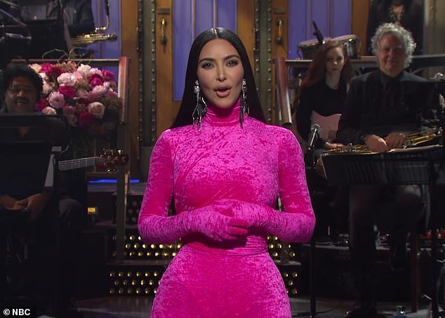 The pair famously connected back in November 2021, after meeting on set while Kim made her SNL hosting debut (pictured)