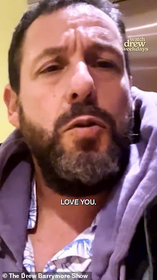 'I just want to tell you happy birthday from all of us,' the Happy Gilmore actor began in his selfie video. '50 years you have been on this planet, making it so much better'