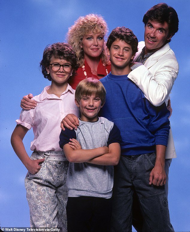 On the series, she joined other cast members such as Alan Thicke (Dr. Jason Seaver), Joanna Kerns (Maggie Seaver), Kirk Cameron (Mike Seaver), and Jeremy Miller (Ben Seaver); seen far left in 1985