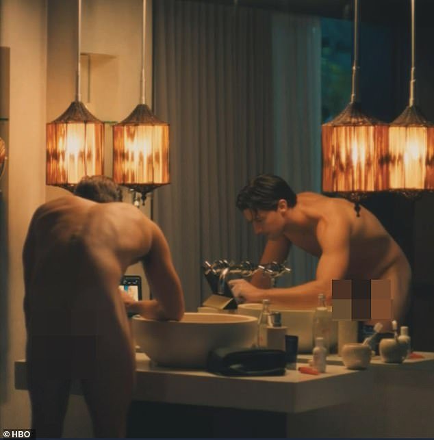 Audiences were shocked when they saw the 31-year-old nepo baby strip down for a slightly incestuous scene involving his younger brother Lochlan (Sam Nivola) during last week's premiere