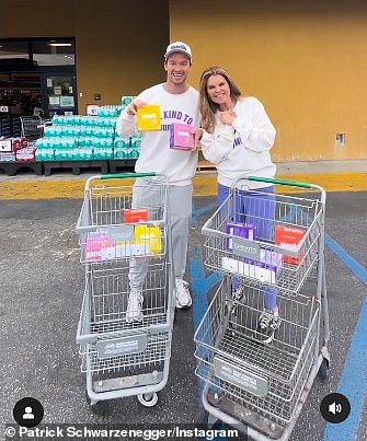 Shriver and Patrick are co-founders of the granola bar company MOSH: The Brain Brand, which helps fund Alzheimer's research (pictured July 1)