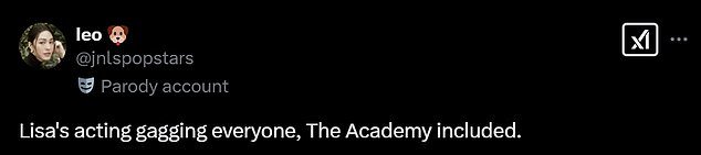 Fans went into overdrive after learning the Blackpink singer gained the Oscar's attention on Instagram