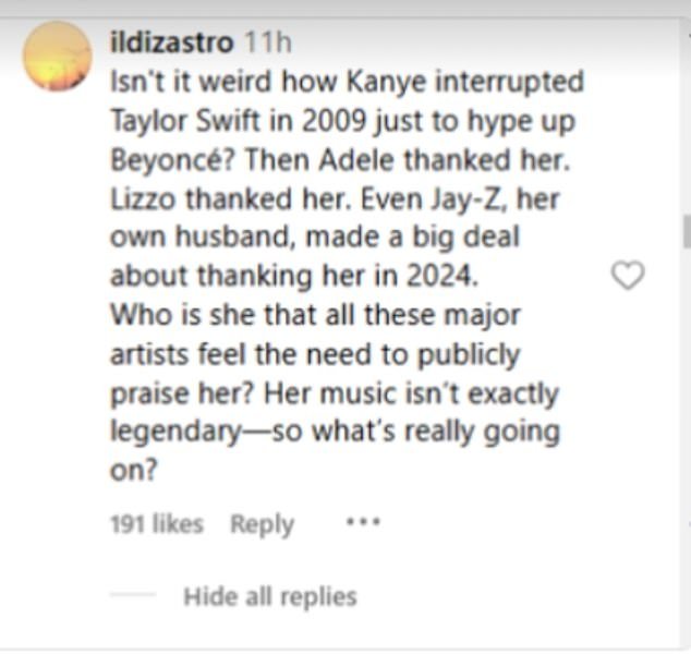 The wild theory goes that major stars are forced to thank the chart-topping singer at awards shows in their gushing speeche