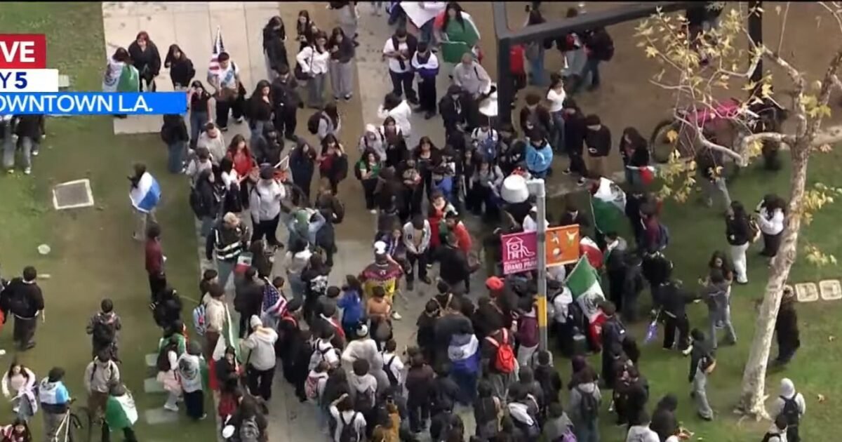 Police: Hispanic Male Stabbed as Fights Break Out at High School Student Protest In Los Angeles Against President Trump’s Immigration Policies | The Gateway Pundit