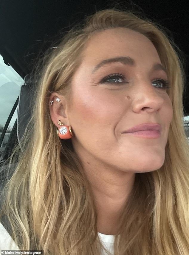 In another close-up snap of her face, she showed off her glam and matching peach tone earrings