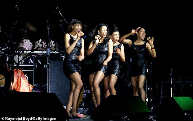 Robinson auditioned for En Vogue in 1989 and reportedly first quit in 1997 over contract disputes before returning for stints with the group in 2005 and 2008-2011 and 2019 (pictured in 1991)